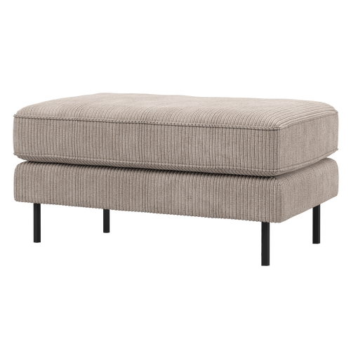 WOOOD hocker op poten Rodeo - Ribstof - Donkerzand - 45x84x54