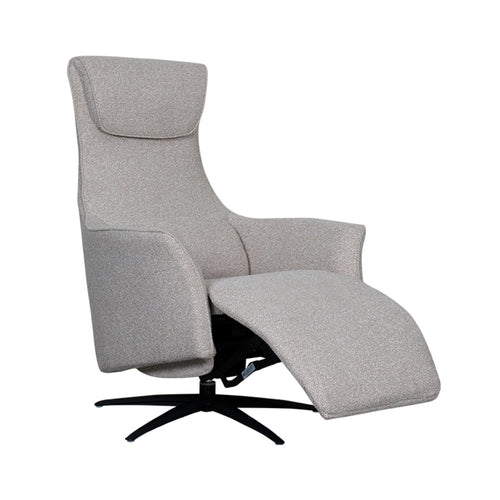 LABEL51 Elektrische Fauteuil Lund - Naturel/Zwart - 74x83x112cm