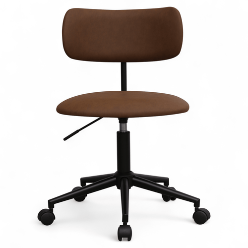 Furnhouse bureaustoel Roxy - Donkerbruin - Kunstleer - 57x56x74