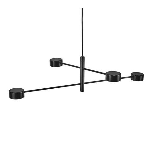 Nordlux Clyde Kroonluchter - 4-lichts LED Stepdim - 2700K - Zwart