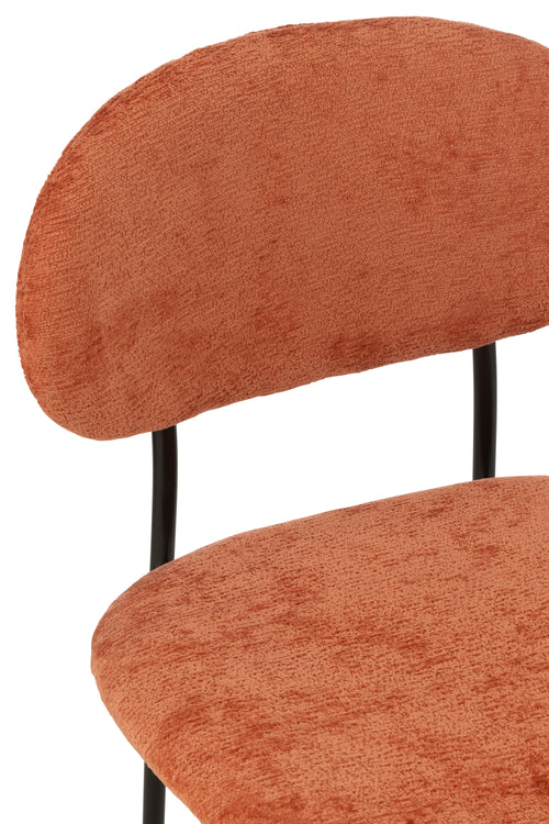 J-Line stoel - textiel/metaal - oranje/roest - vtwonen shop