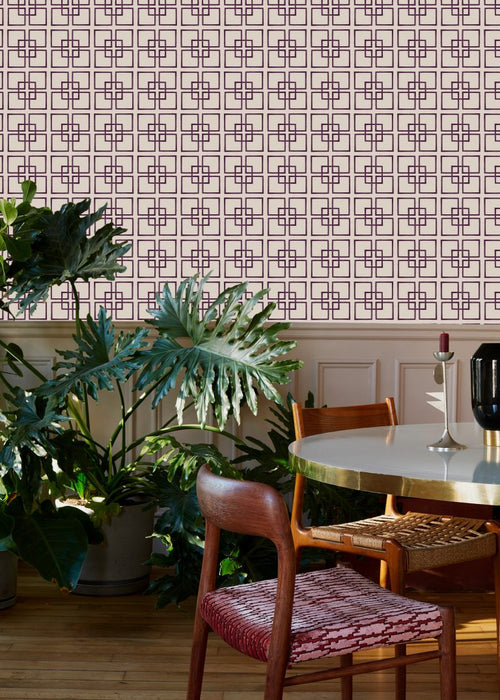 Catchii Behang Golden Square Brown/blue - vtwonen shop