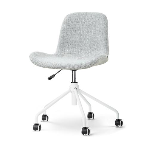 Nolon Nout-Fé bureaustoel grijs melange - wit onderstel