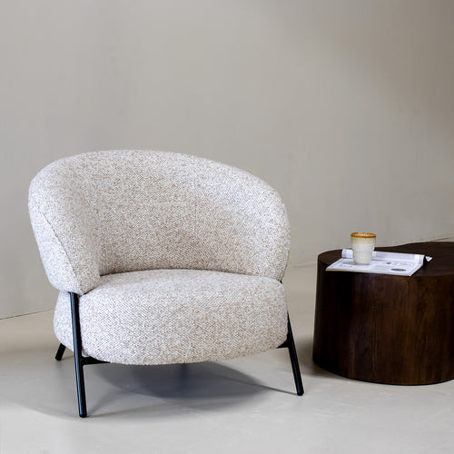 DÉJA Living Fauteuil Kumla - Beige Stof - 85x85x70cm - vtwonen shop