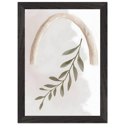 Artfulprints Poster met Lijst Boho – Olive reach   - A4 21x29.7 cm - Groen
