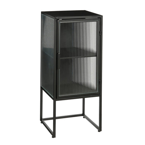 Mica Decorations Clifton Opbergkast met Deuren - L38 x B35 x H90 cm - Metaal - Zwart