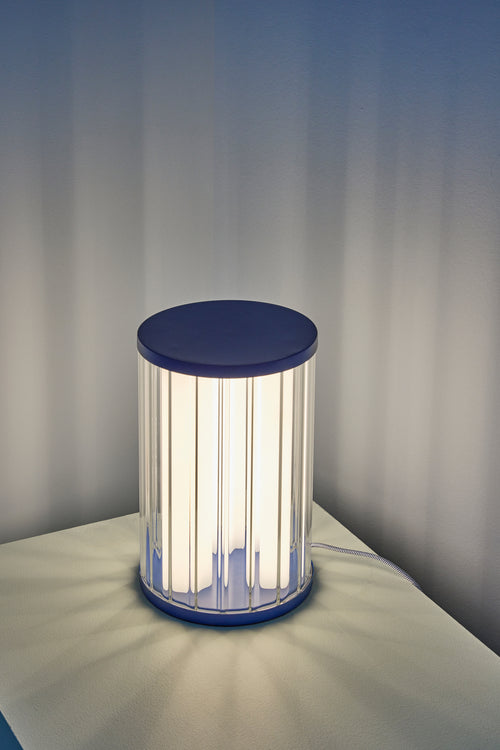 Hübsch tafellamp Aru - glas/ijzer - ø20xh30cm