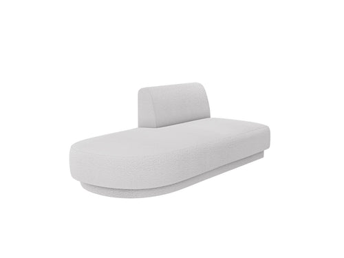 Micadoni Module Miley 2-zits, boucle lichtgrijs - 90x158x70cm