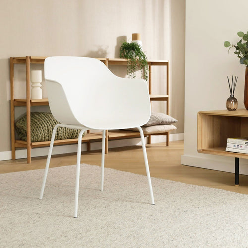 Nolon Nora-Puk Eetkamerstoelen Set van 2 - Wit - Wit Onderstel - vtwonen shop