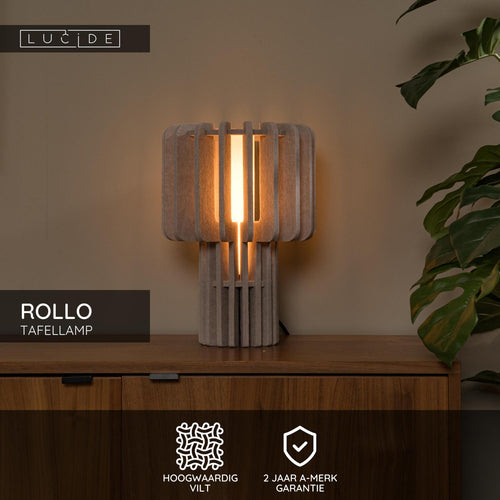 Lucide tafellamp ROLLO - 1xE27 - Taupe
