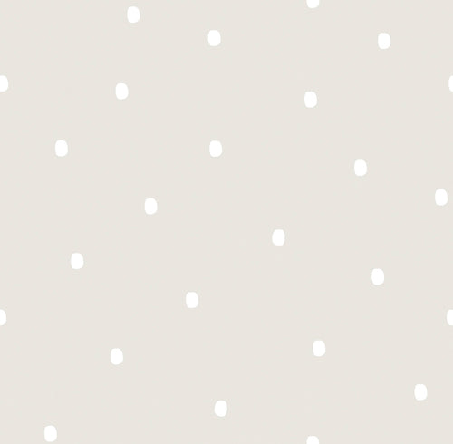 Sanders & Sanders behang stippen beige en wit - 53 cm x 10 m - 640467