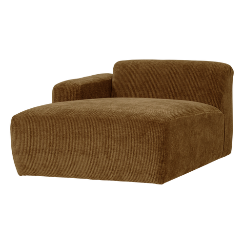 WOOOD chaise longue bank links Mojo Base - Rib - Honinggeel - 74x112x162