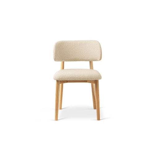 Set van 2 stoelen met gesp Evan boucle beige - 51x49.5x77cm