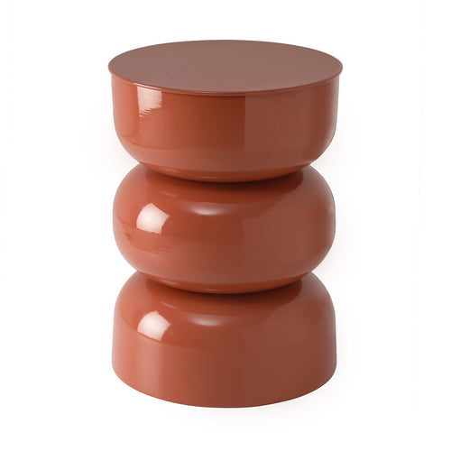 Calicosy - Bijzettafel Metalen ELLA - Terracotta - 36x36x50 cm