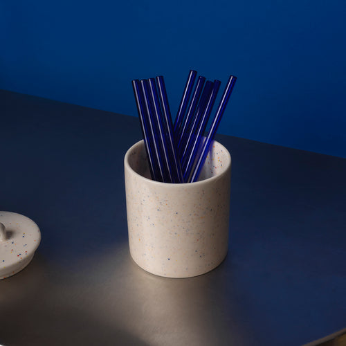 Ona - Voorraadpot 11xH14,5cm met deksel beige Fika