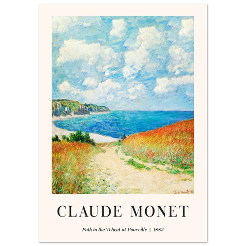 Artfulprints  Claude Monet - Path in the weath at Pourville   poster A4 21x29.7 cm - vtwonen shop
