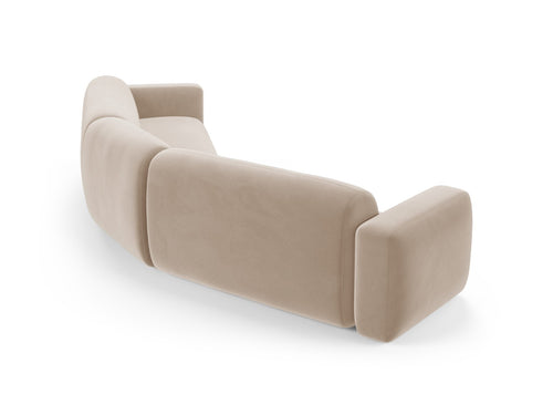 Cosmopolitan Design Symmetrische modulaire hoekbank Strino 3-zits, flueel beige - 210x344x78cm