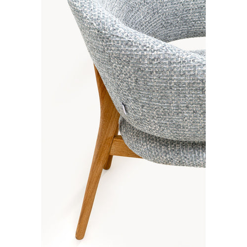 Kare Design Stoel met armleuningen August Melange blauw