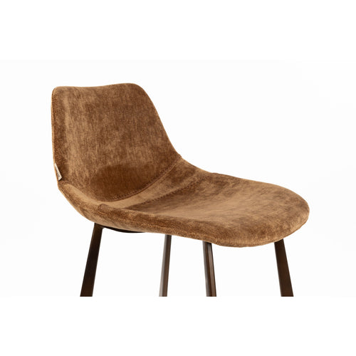 Dutchbone Franky Barkrukken rugleuning 80 cm Cognac - Set van 2