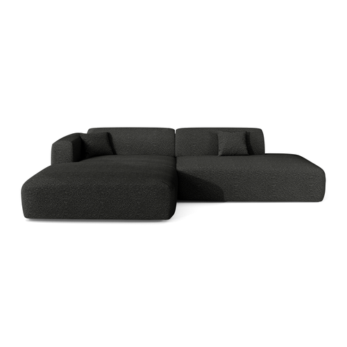 Sia Home - Hoekbanken links MYRA - Bouclette stof - Donker antraciet - 310cm - vtwonen shop