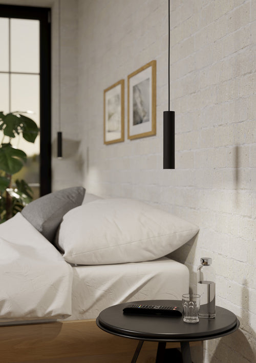 EGLO hanglamp Almudaina - led - 4 cm - zwart - dimbaar - staal