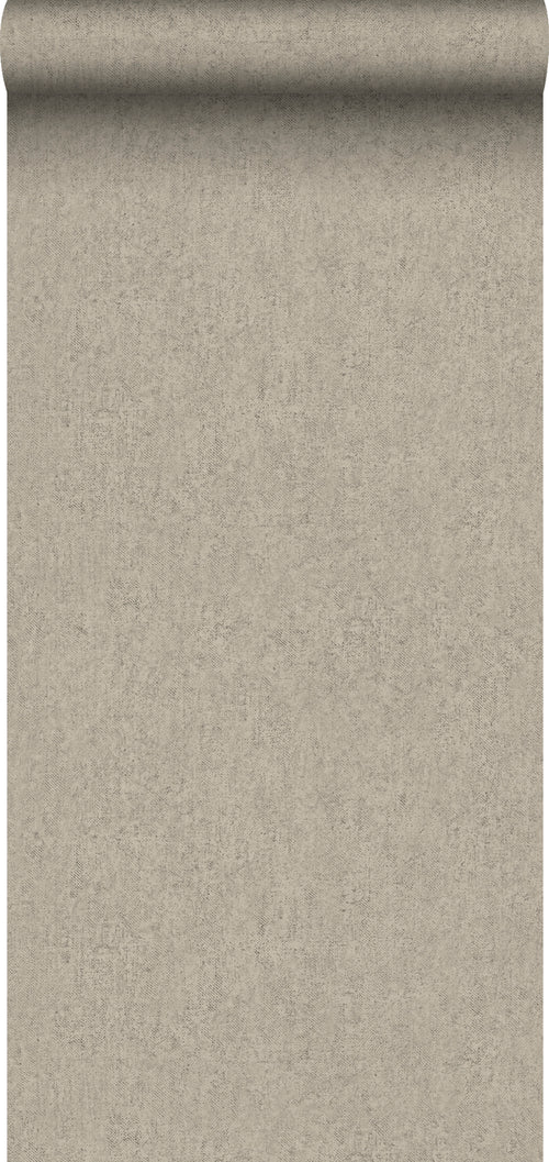 Sanders & Sanders behang linnenstructuur donker beige - 53 cm x 10 m - 640531 - vtwonen shop