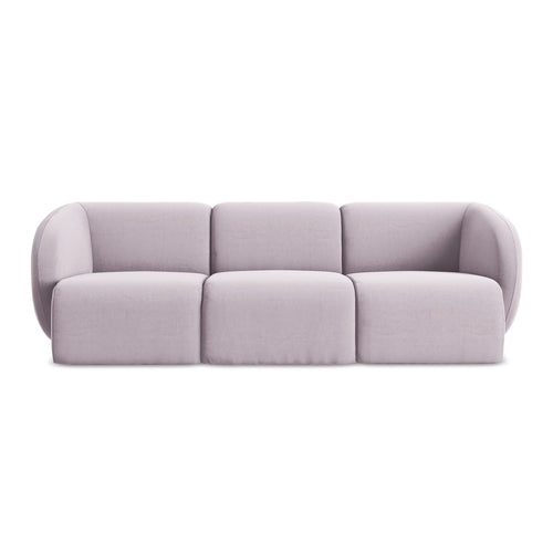 LaMiaSofa 3-zits bank Cervo - velours - lavendel - 244x94x75