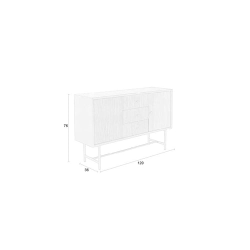 Housecraft Living Coztilla Dressoir Zwart/ Bruin - vtwonen shop