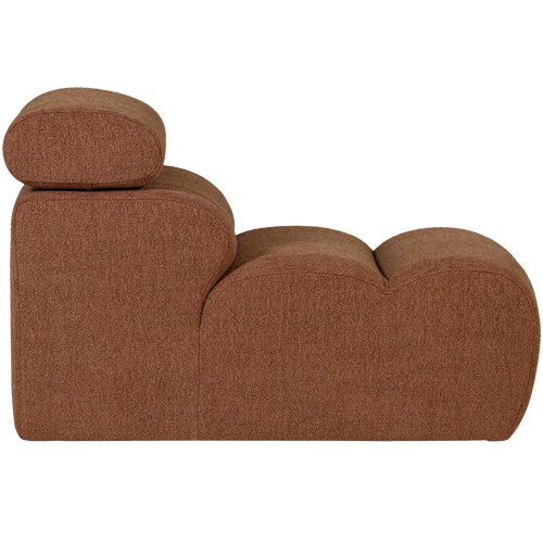 WOOOD 1-zits element bank Novi - Polyester - Terra - 86x82x113