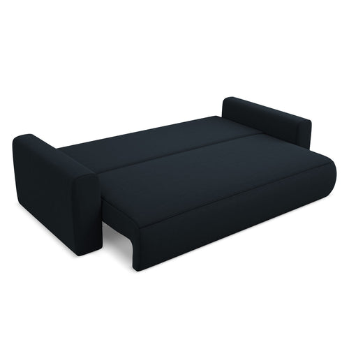 LaMiaSofa 3-zits slaapbank Perugia - velours - koningsblauw - 238x105x82