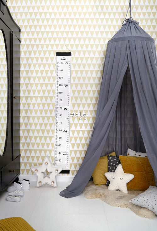ESTAhome behang grafische driehoeken okergeel - 53 cm x 10.05 m - 128863 - vtwonen shop