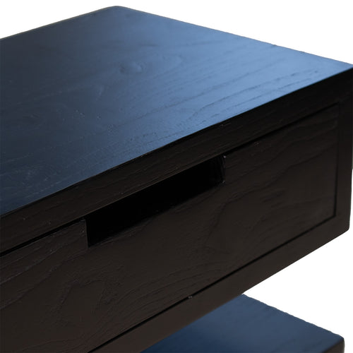 Giga Meubel Nachtkastje  - Zwart - Eikenhout - 35x20x20cm - vtwonen shop