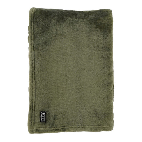 In The Mood Collection Famke Fleece Plaid - L180 x B130 cm - Donkergroen
