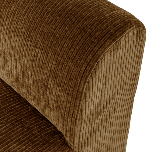 WOOOD eetbank 84 cm rugleuning Mojo Base - Rib - Honinggeel - 83x84x76