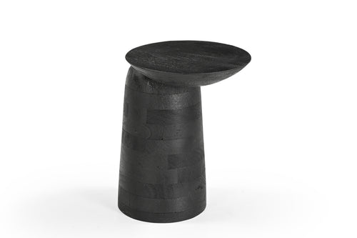 Giga Meubel Bijzettafel Ebbe - Zwart - Mangohout - 43x34cm - vtwonen shop