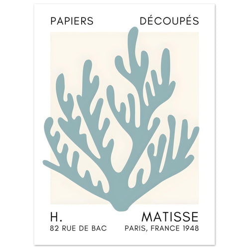 Artfulprints  Matisse – Coral harmony turquoise   poster 30x40 cm - vtwonen shop