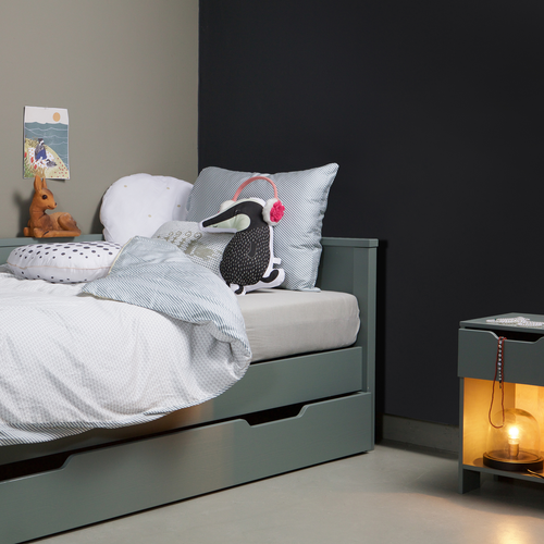 WOOOD bedbank excl. lade Nikki - Grenen - Jadegroen - 73x208x100 - vtwonen shop