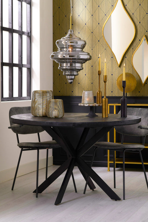 Light & Living eettafel YELLOV - Ø140x76cm - zwart