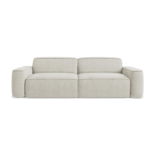 LaMiaSofa 4-zits bank Melissa - textuurstof - lichtbeige - 244x102x70