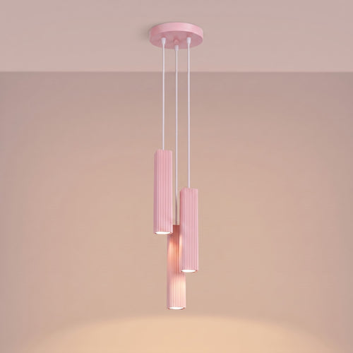 Sollux Lighting Hanglamp RAYO 3P roze - 20x20x108cm