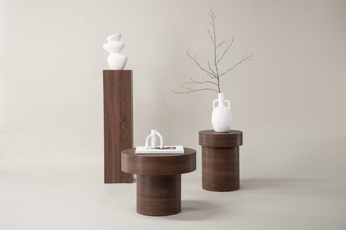 Rebellenclub Bijzettafel Medle - ø50 cm - Walnoot