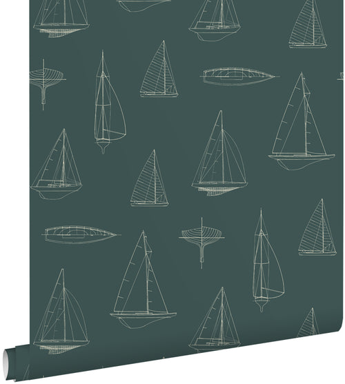 ESTAhome behang boten blauw - 50 x 900 cm - 132091