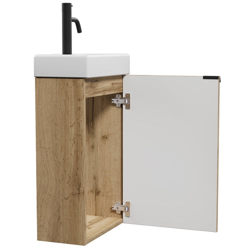 Badplaats Toiletmeubel Bosco 40 x 22 cm – Eiken – Fonteinmeubel met Wastafel