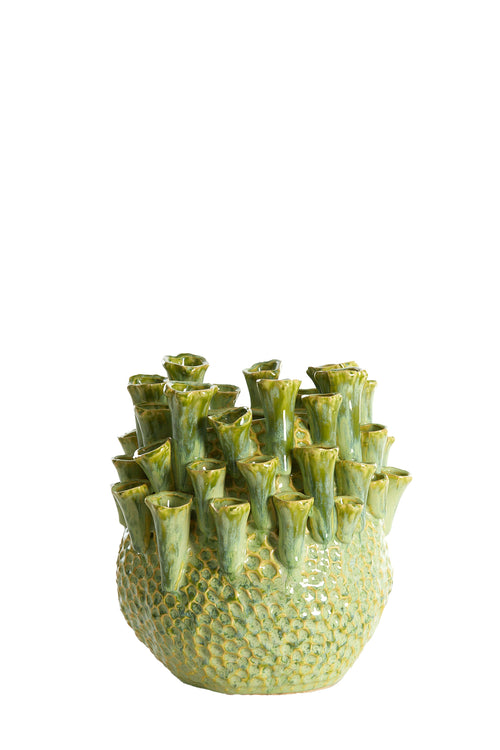 Light & Living vaas KYRAL - Ø27.5x27.5cm - groen - vtwonen shop