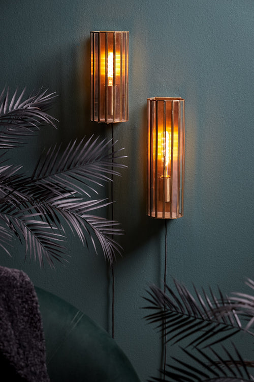 Light & Living wandlamp STRØBY - 14x13x30.5cm - brons