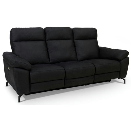 Furnhouse 3-zitsbank Selesta - Zwart - Stof - 96x222x101