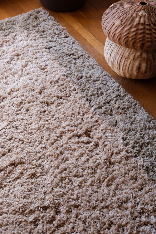 Interieur05 vloerkleed Pilo - hoogpolig - groen/beige - 200 x 290 cm