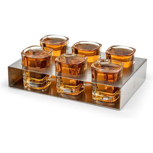 Leopold Vienna - shotglazen met tray - set van 6 shotglaasjes - vtwonen shop