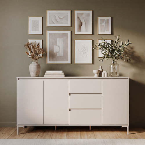 Calicosy - Buffetkast NERIO - beige taal 170x40x87 cm