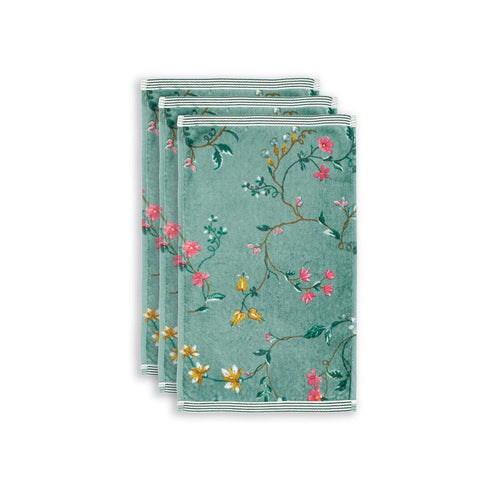 Pip Studio gastendoek Les Fleurs - 30x50 cm - groen - vtwonen shop